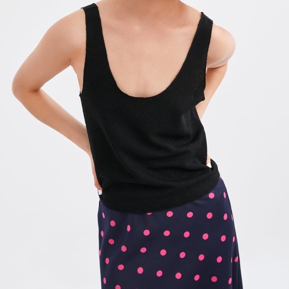 Zara Black Rustic Texture Tank Top - Picture 2 of 5